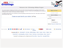 Tablet Screenshot of affiliates.123greetings.com